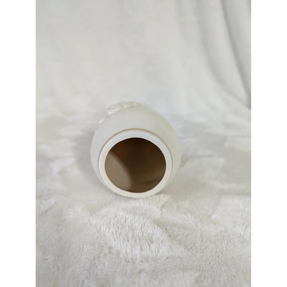 Lenox Small Vase  Ivory Rose & Gold Rimmed